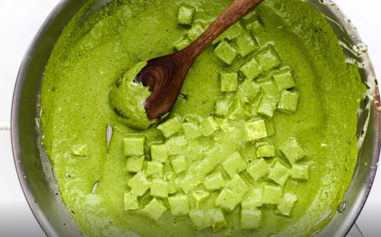 spanac cu branza, palak paneer