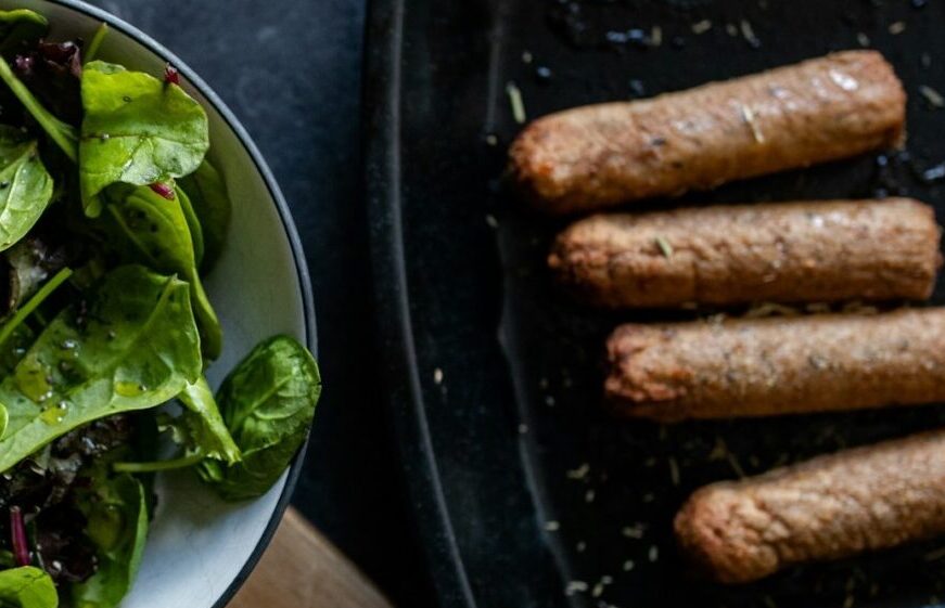 carnati salata, spanac, mancare sanatoasa, pranz, cina