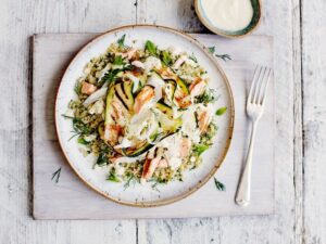 peste,reteta, somon, quinoa