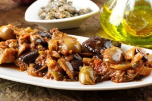 caponata siciliana zacuscă legume vinete reteta siciliana