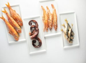 peste, caracatita, crevete