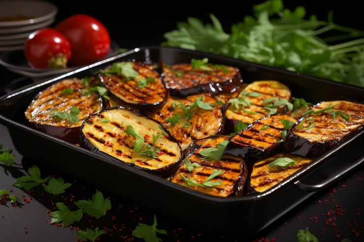 vinete pe grill, vinete in tigaia grill, reteta de vinete, garnituri vegetale, retete rapide de mancare, retete de mancare cu vinete, retete de mancare de post, retete de mancare simple, mancare de post, retete de post