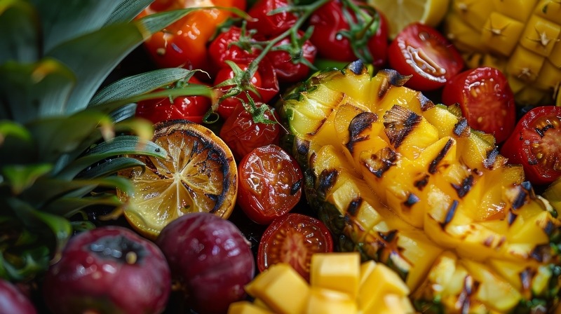 Fructe și legume gătite la grătar