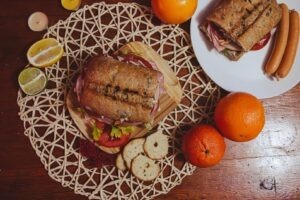 sandviș, prânz, friptură