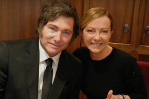 biden, milei, meloni ,farfurie spaghete