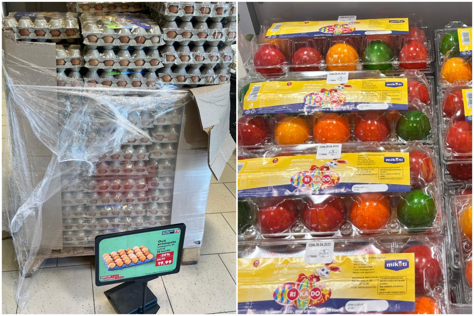 ouă, analiză la raft, Paște