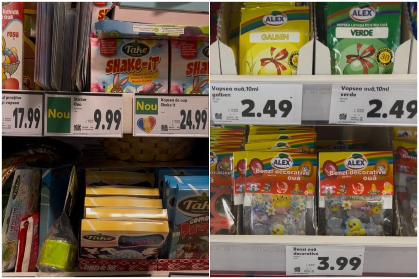 vopsea de ouă, analiză la raft, Paște