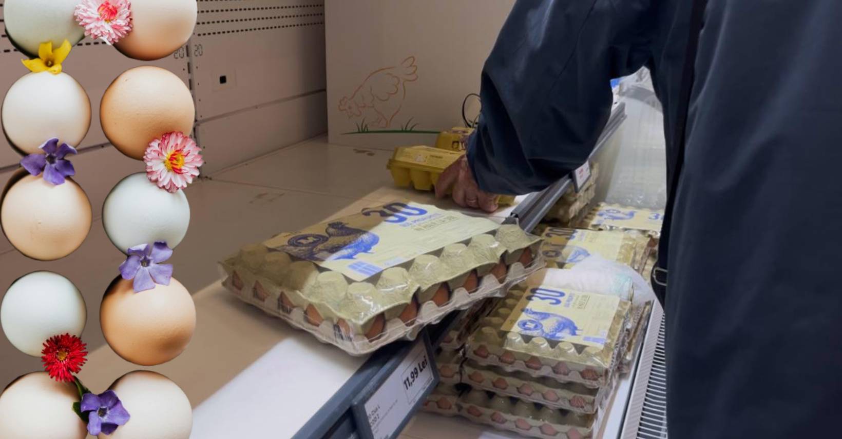 ouă, analiză la raft, Paște