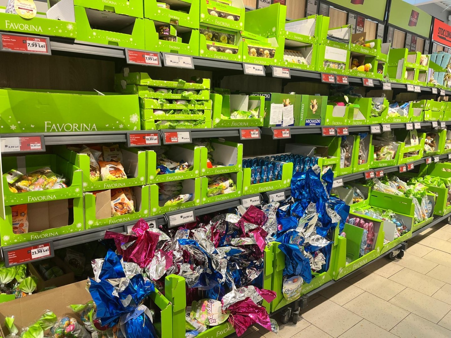 analiză la raft, dulciuri, Paște