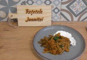 Rețetele Juanitei mâncărică de păstăi cu usturoi verde și roșii