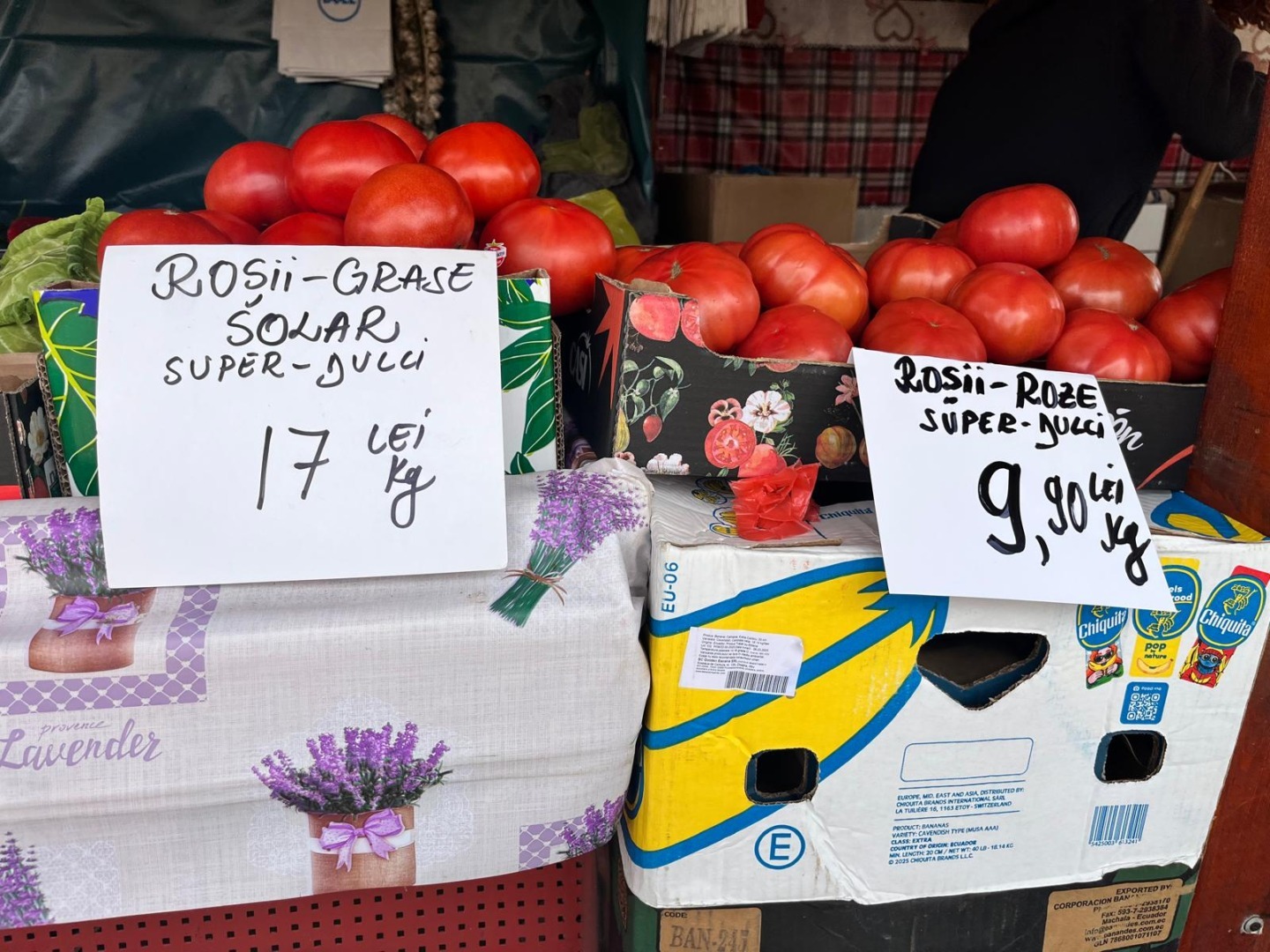 Piața Obor, legume, prețuri