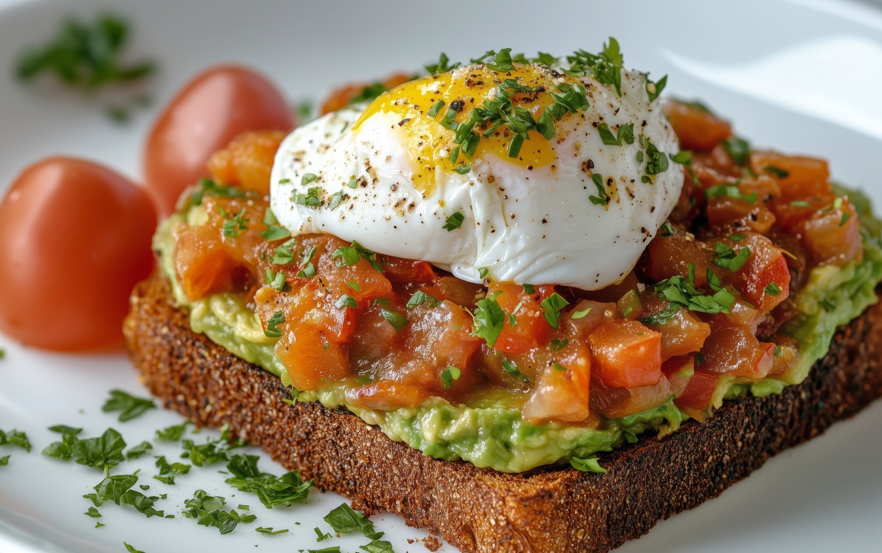 Toast cu avocado și ou