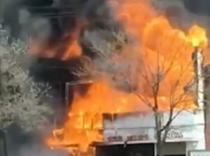 Incendiu la un restaurant