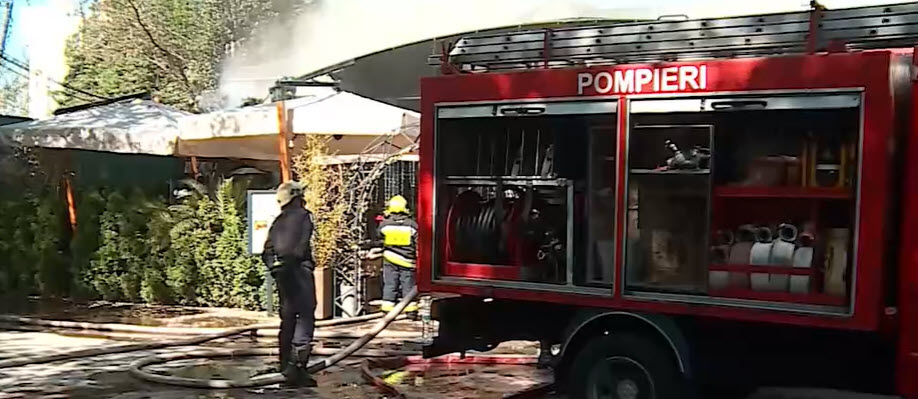 restaurant Chisinau, incendiu, gratar incins