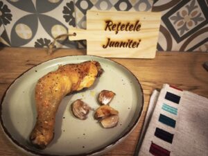 pulpe de pui cu vin si usturoi