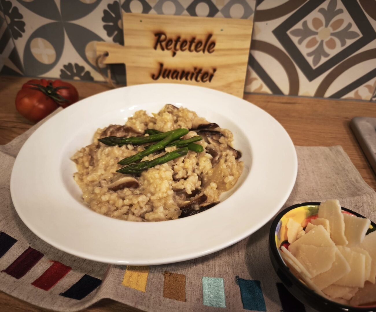 retetele Juanitei risotto cu sparanghel, ciuperci si fenicul