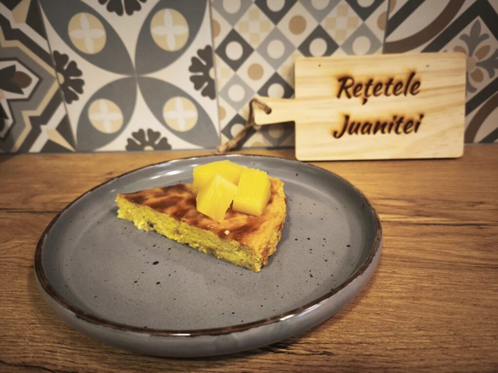 cheesecake ul cu mango se poate face cu zahar sau cu indulcitori sau chiar fara nimic dulce