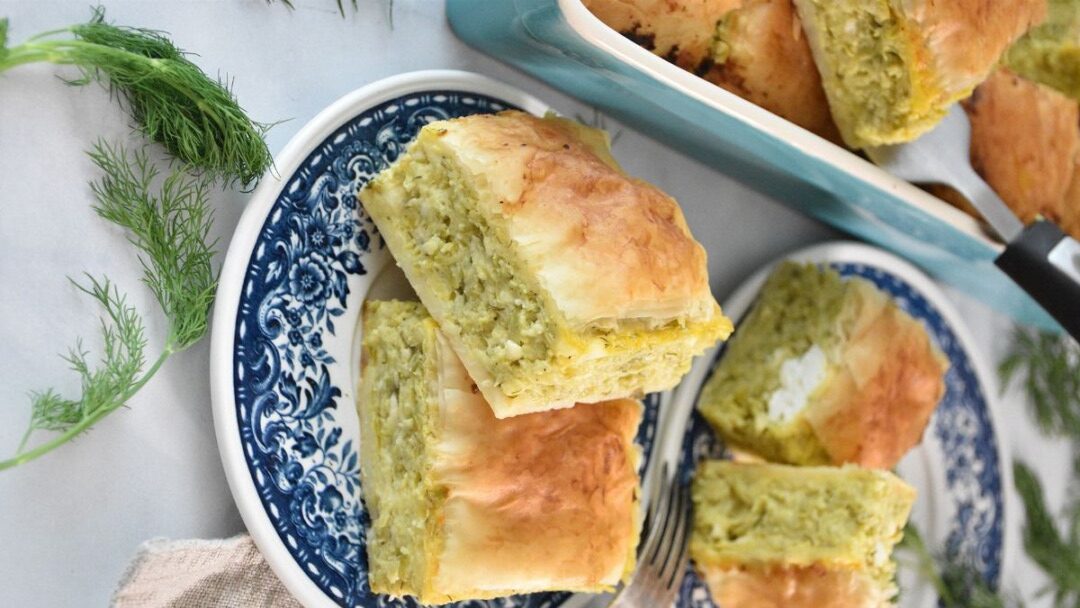 Placintă cu brânză si mărar