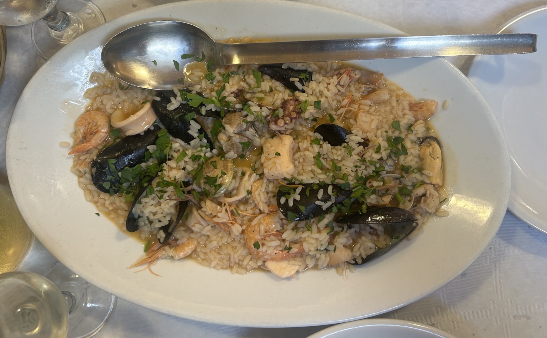 Risotto cu fructe de mare la Osteria Perricci