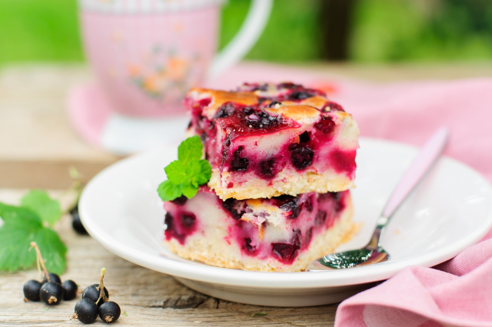 Cheesecake cu ovăz și afine