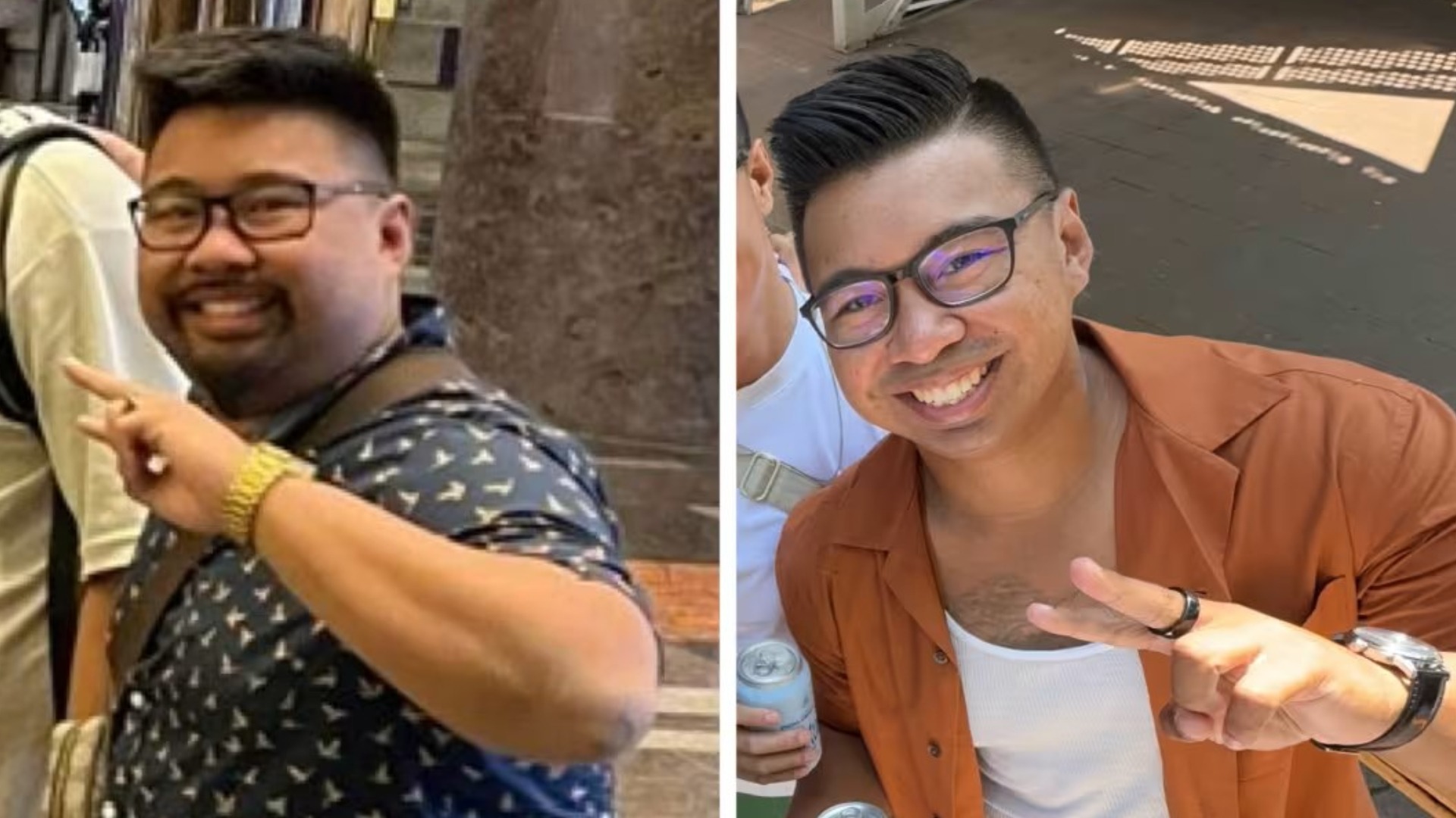 colak care arata un barbat inainte si dupa ce a slabit