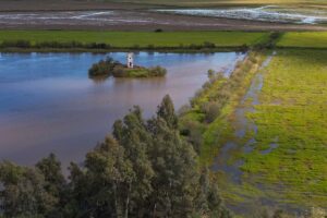 Lagune invadate de ape în apropiere de Sevilla (Spania)