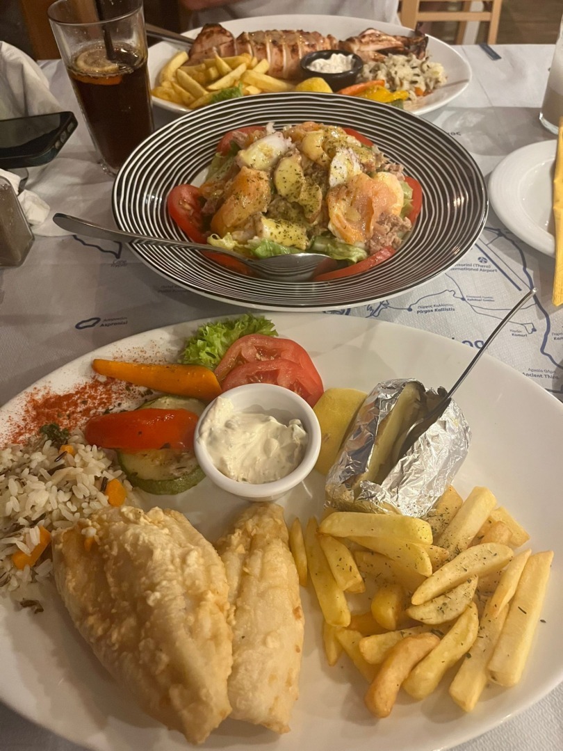 fructe de mare restaurant apollon santorini perissa taverna