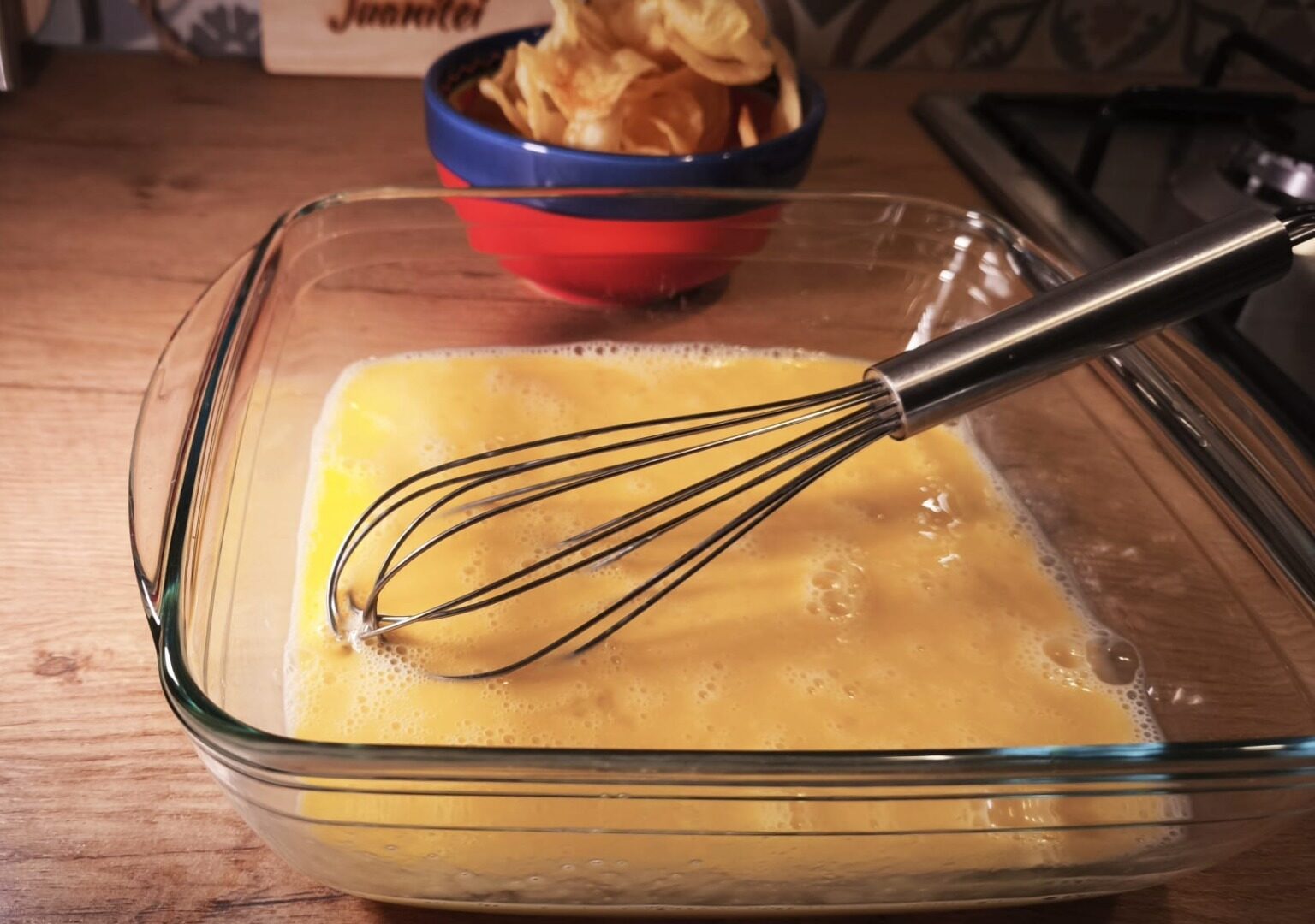 omleta cu cartofi chips