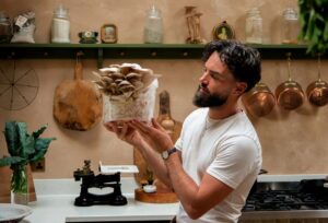 Ciuperci crescute acasă, fără lumină