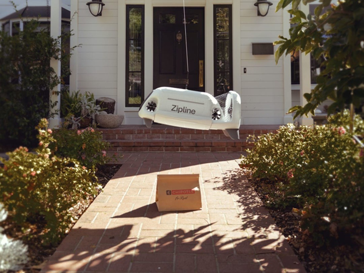 Mâncarea livrată cu drone