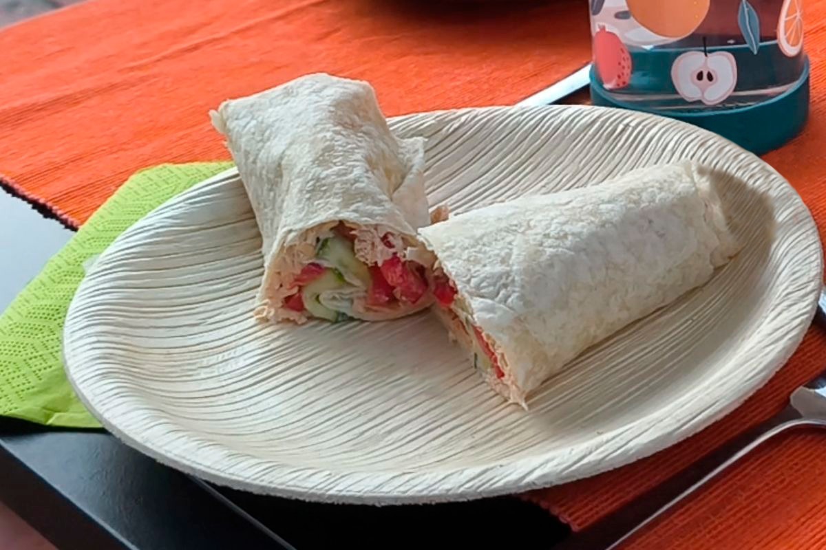 wrap cu ton si legume