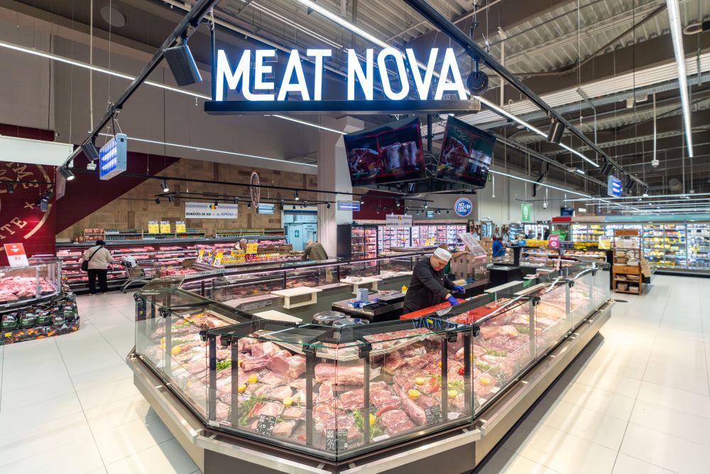 raion carne, macelar, macelariem carrefour, magazin, porc, vita, pui