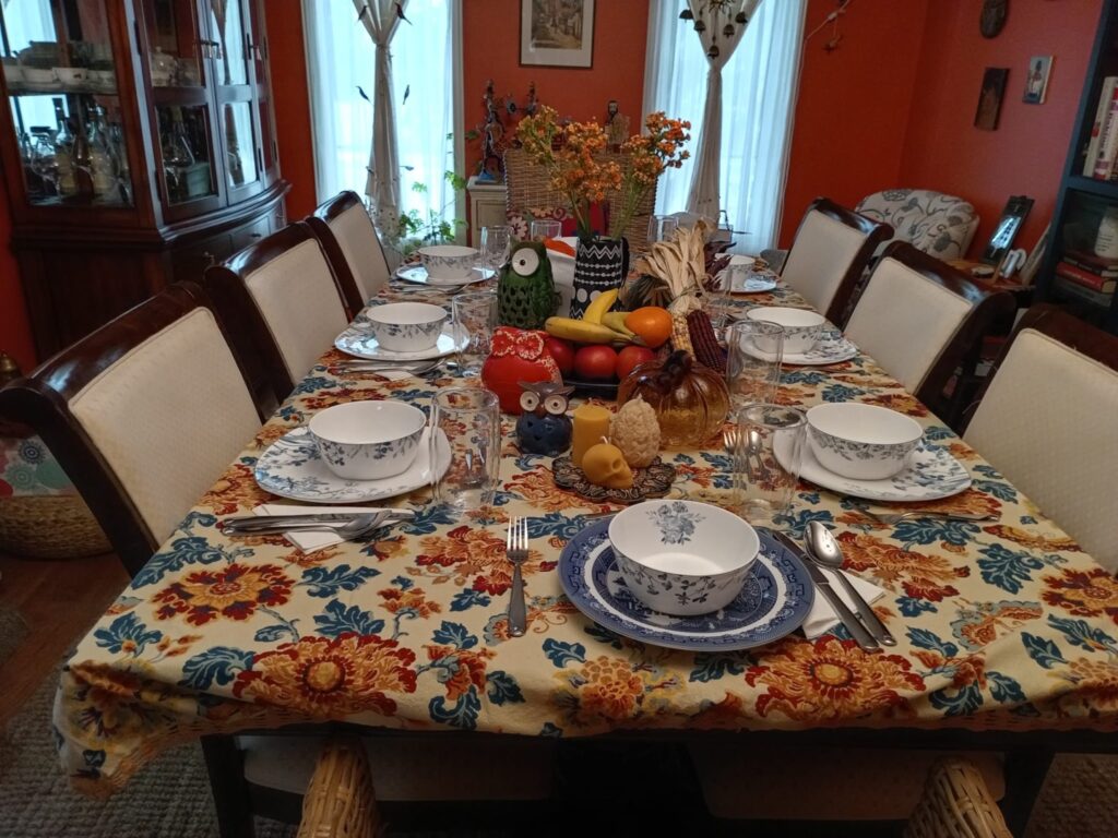aranjatul mesei de Ziua Recunosctintei